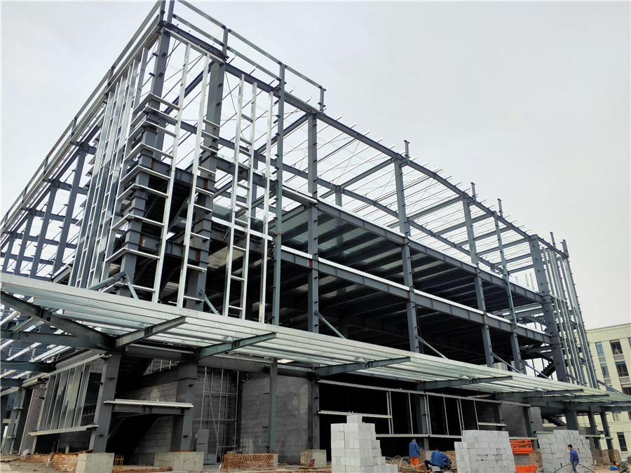 山西鋼結構施工現場圖